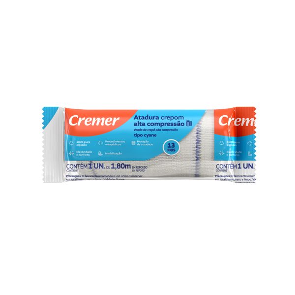ATADURA CREMER CREPE 1,80M – CYSNE 13 FIOS INDIVIDUAL