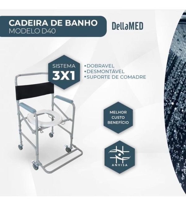 CADEIRA DE BANHO DELLAMED D40 - Imagem 4
