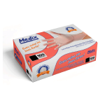 LUVA VINIL DESCARTÁVEL MEDIX TRANSPARENTE C/PO C/100UNID