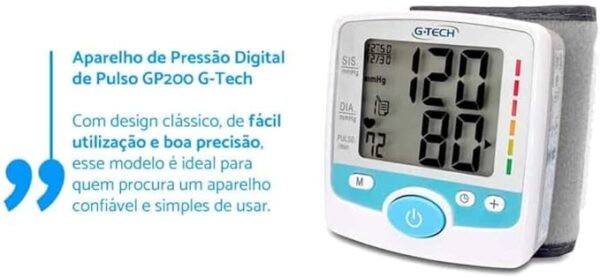 APARELHO DE PRESSAO DIGITAL PULSO G-TECH GP200 HOME - Imagem 2