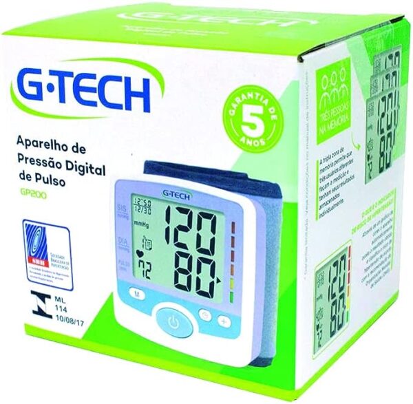 APARELHO DE PRESSAO DIGITAL PULSO G-TECH GP200 HOME