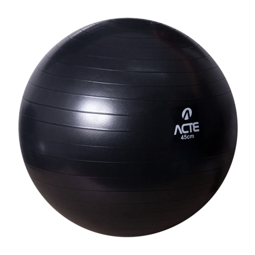 BOLA DE PILATES 45CM PRETA GYM BALL T9-45P - Imagem 2