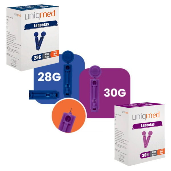 LANCETA P/LANCETADOR UNIQMED C/100 UND