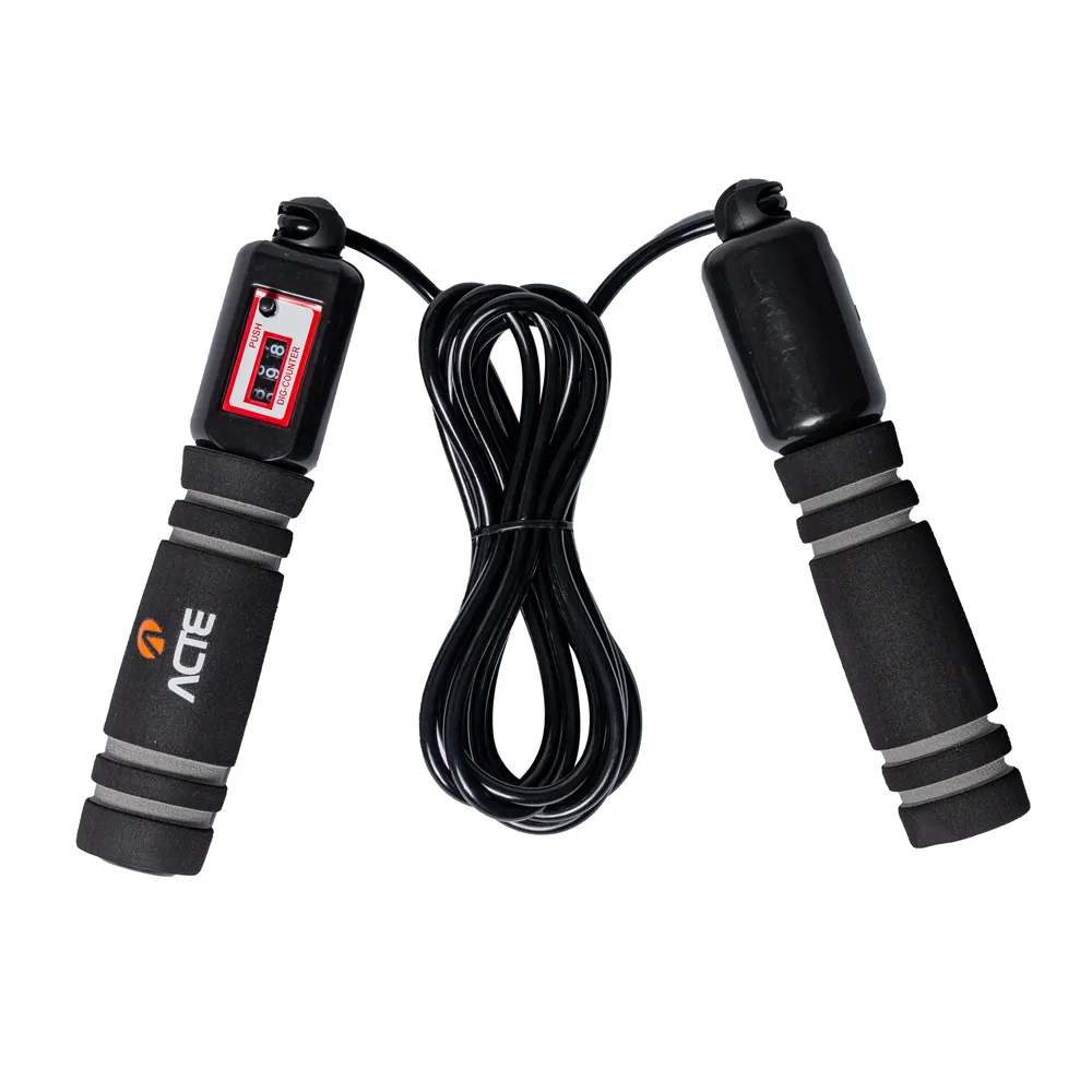 CORDA DE PULAR C/CONTADOR DE GIROS CINZA - T2-C - Imagem 4