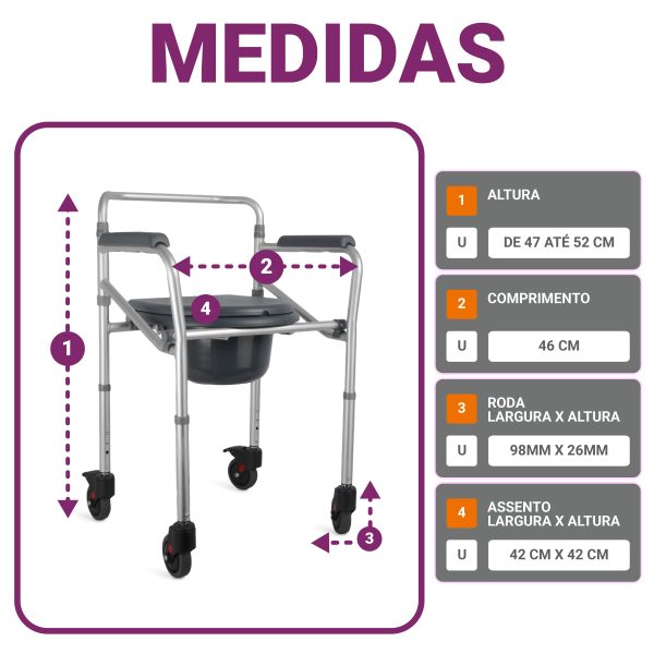 CADEIRA BANHO HIDROLIGHT DESMONTAVEL - Imagem 3