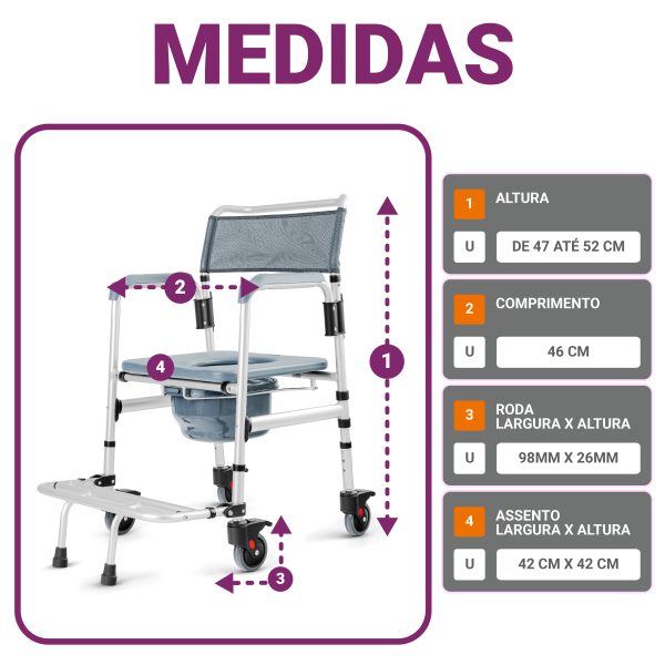CADEIRA BANHO HIDROLIGHT DESMONTAVEL - Imagem 5
