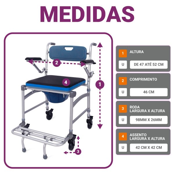 CADEIRA BANHO HIDROLIGHT DESMONTAVEL - Imagem 7