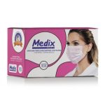 MASCARA DESCARTÁVEL MEDIX TRIPLA BFE ROSA C/50UND